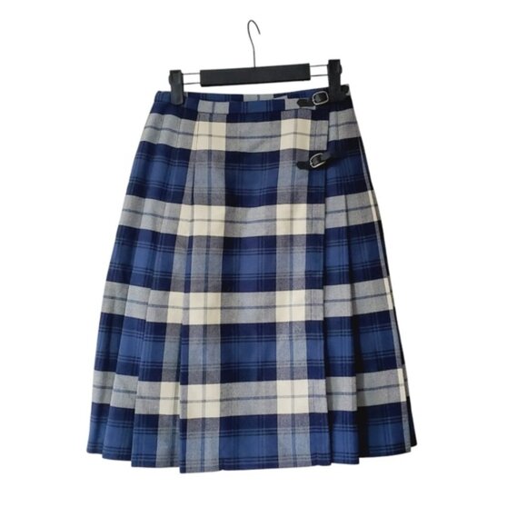 Eddie Bauer Plaid Preppy Equestrian Clueless Academia Wrap Skirt 4 - Picture 3 of 7